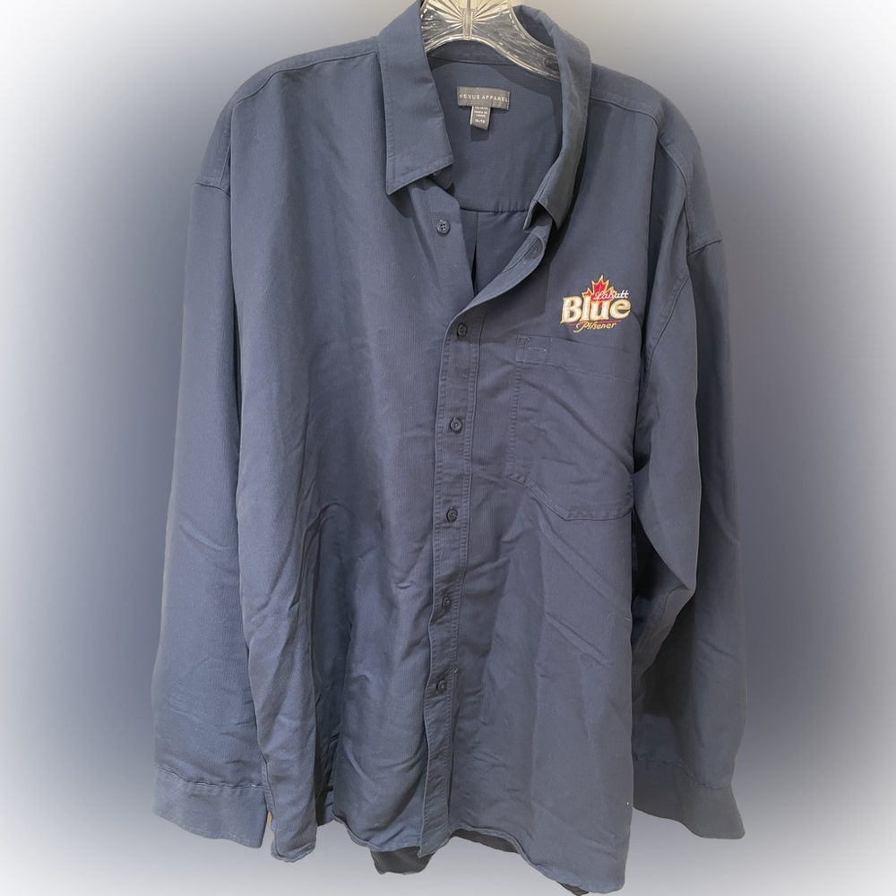 Men’s long sleeve button down shirt - Labatt Blue Pilsener branded